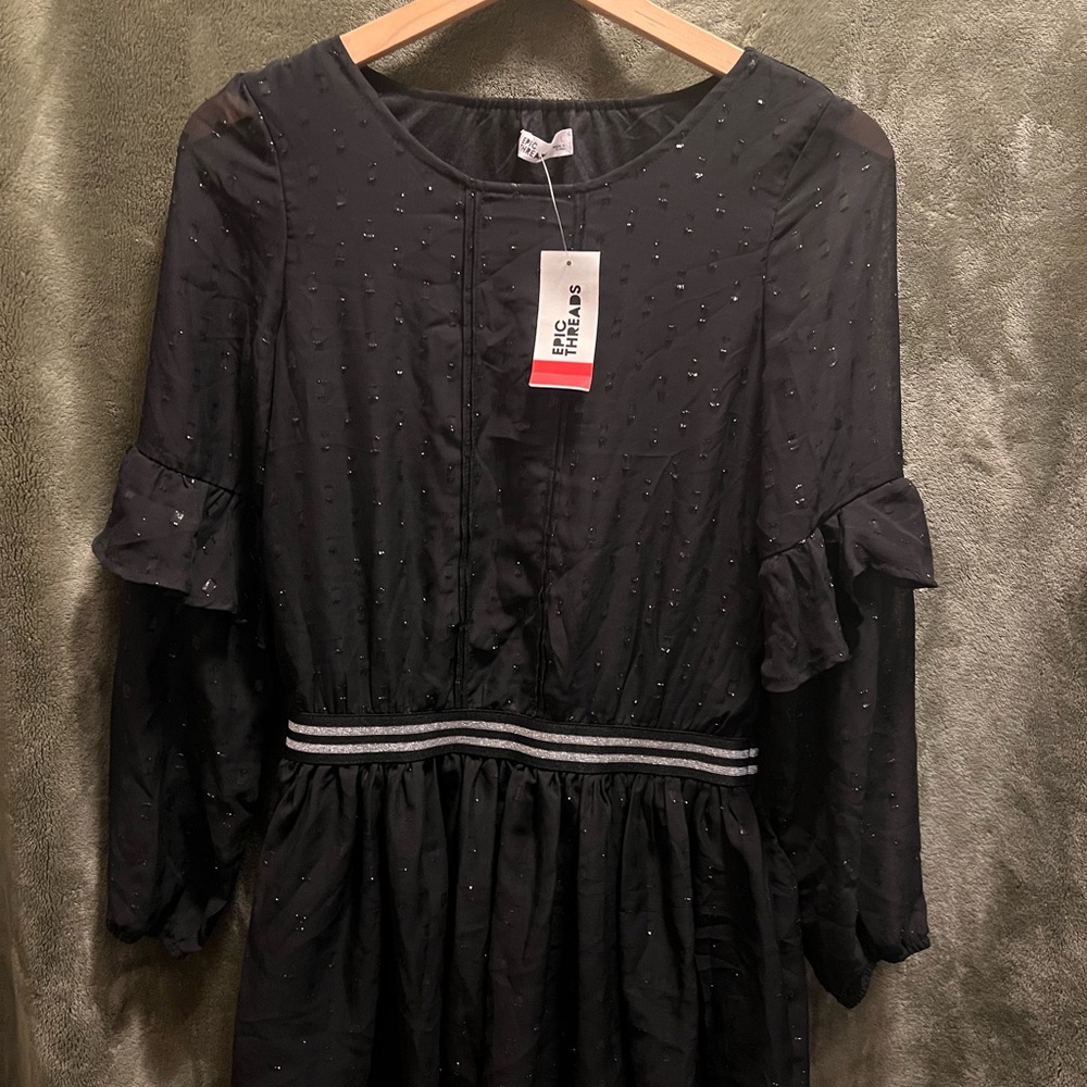 Epic Threads Black Bell Sleeve Sundress